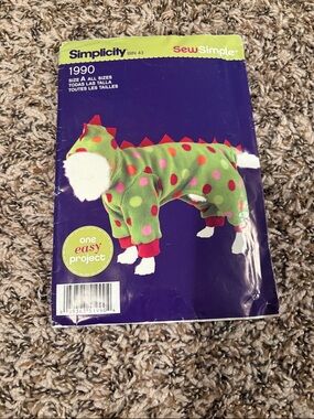 Simplicity sew simple dog costume pattern brand new!